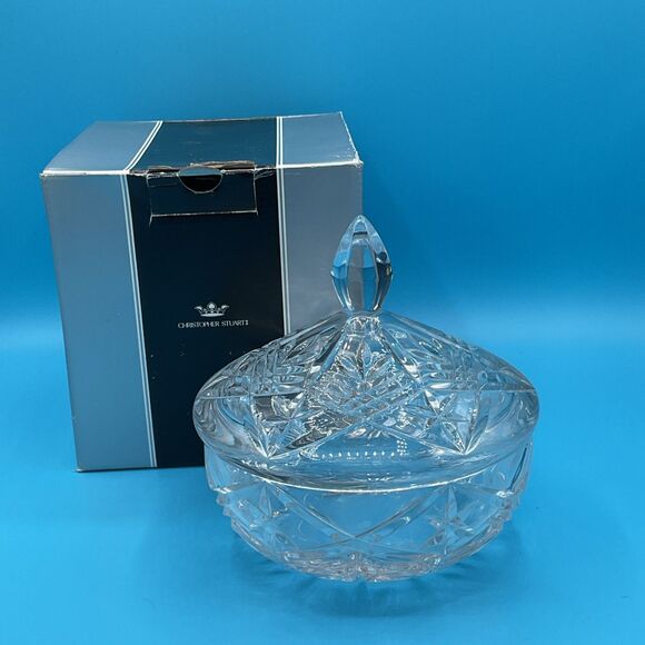 Christopher Stuart Crystal Starstruck Covered Box 5.5"-Czech Republic VT 022/930 - Picture 1 of 12